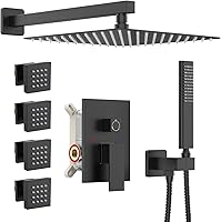 Vista 10 de IRIBER - Sistema de ducha de lluvia con cabezal de ducha fijo y de mano de alta presión