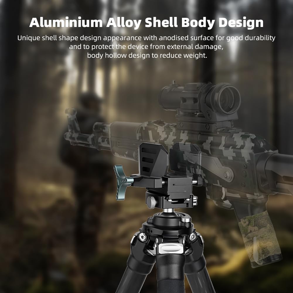 Arca-Swiss Tripod Clamp - Aluminum Alloy Universal Rifle Saddle Lightweight & Durable Tool-Free Setup Fits All Arca Plates for Deer Hunting, Range Shooting Built for Hunters & Shooters