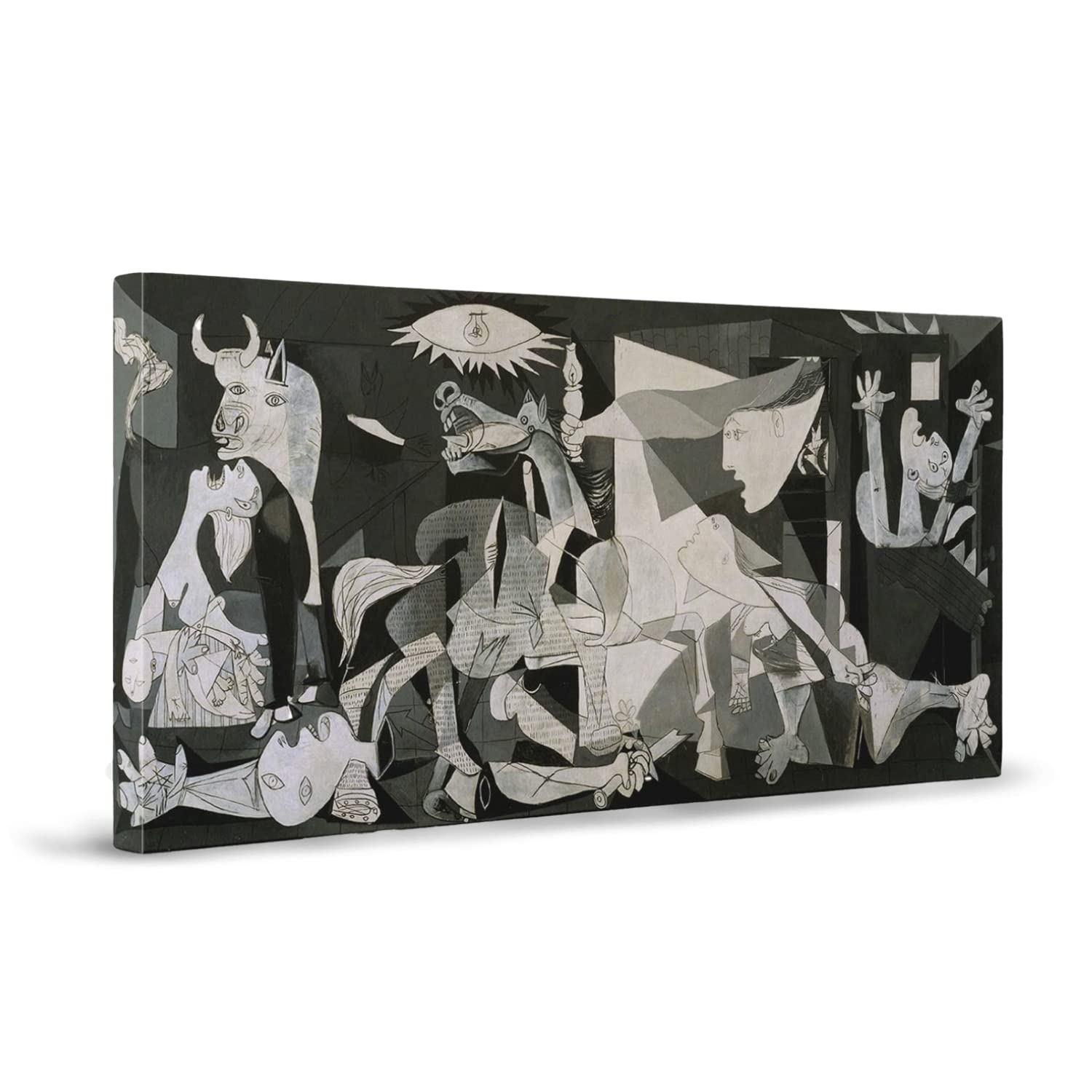 ShopArt Fine Art Prints Quadro - Pablo Picasso, Guernica - Stampa su Tela - Riproduzione Artigianale Digitalizzata - Pronto da Appendere, 80x160 cm