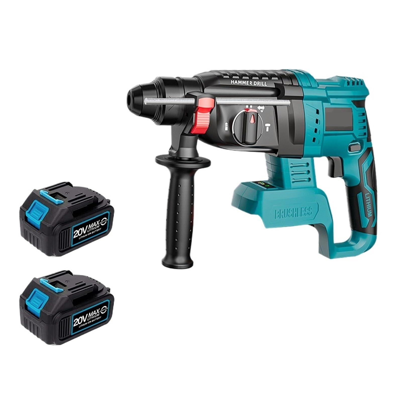 Wiertarka Udarowa 3 W 1 Bezszczotkowy Młot Udarowy 21 V Akumulatorowa Wiertarka Udarowa FUNKCJA Wielofunkcyjna Stal Beton Drewno Do Akumulatora 18 V(Two battery)