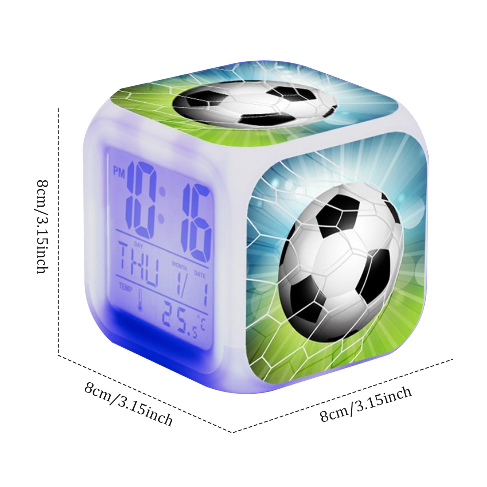 Voetbal Klok Kubus Kids Klok Voetbal Digitale