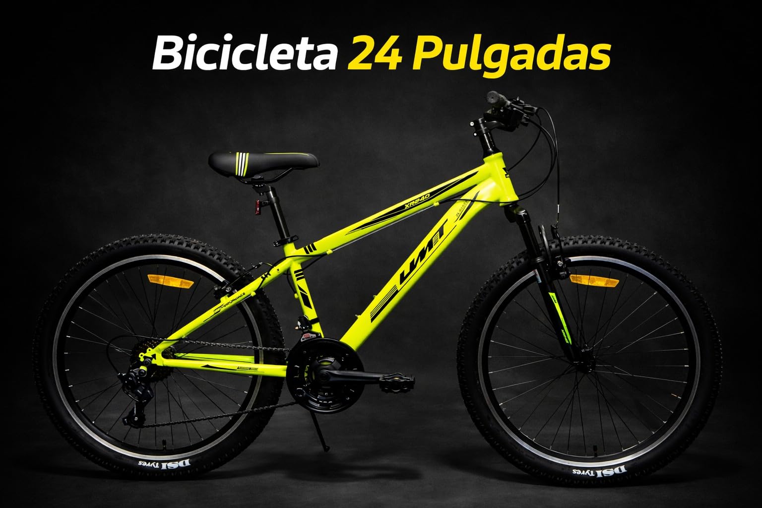 Bicicleta 24 Pulgadas Niño 8-12 Años 21 Velocidades Shimano Suspensión Delantera