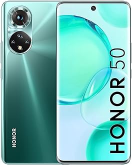 HONOR 50 5G SIM Free Mobile Phones 6GB+128GB with 108MP Camera, 120Hz 6.57" OLED Display, Qualcomm Snapdragon 778G, 66W Super Charging, International Version (Emerald Green)