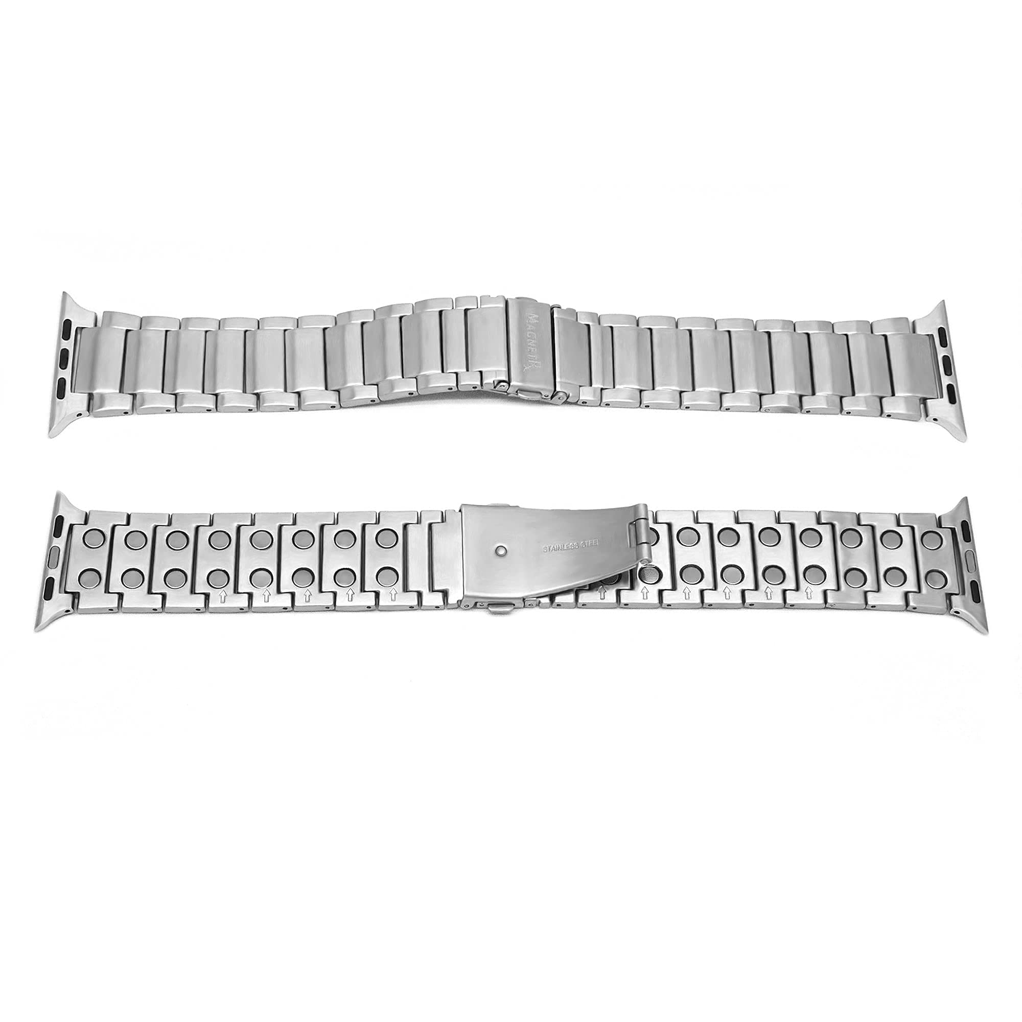 MagnetRX Magnetic Band for Apple Watch - 316L Stainless Steel Ultra Strength Magnet Watch Band Compatible for Apple Watch Series 6/5/4/3/SE (38mm/40mm/41mm, Black)