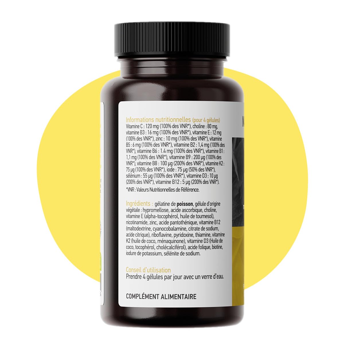 NATURA FORCE - Multivitamines Naturelles - Contient 15 vitamines et minéraux essentiels - Made In France - Lot de 3