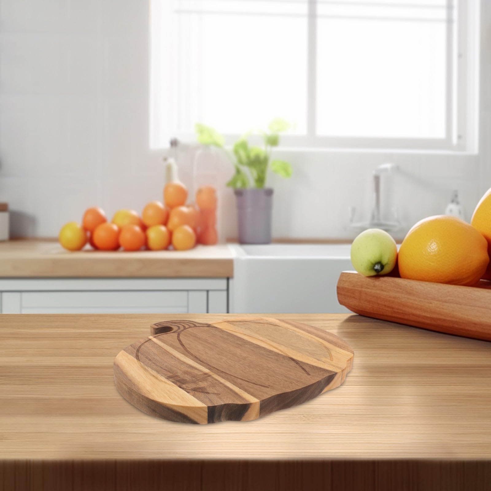 Operitacx Tabla de embutidos con forma de calabaza - Tabla de quesos de madera para Halloween - Platos de aperitivos de madera para fiestas de otoño y Acción de Gracias - Uso en la cocina