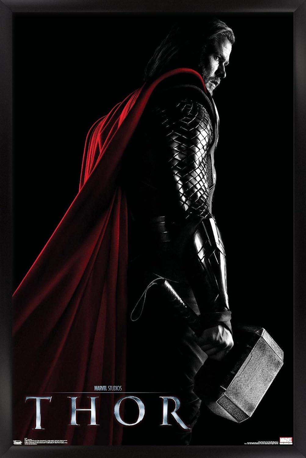 Trends International Marvel Cinematic Universe - Thor - One Sheet Wall Poster, 22.375" x 34", Black Framed Version