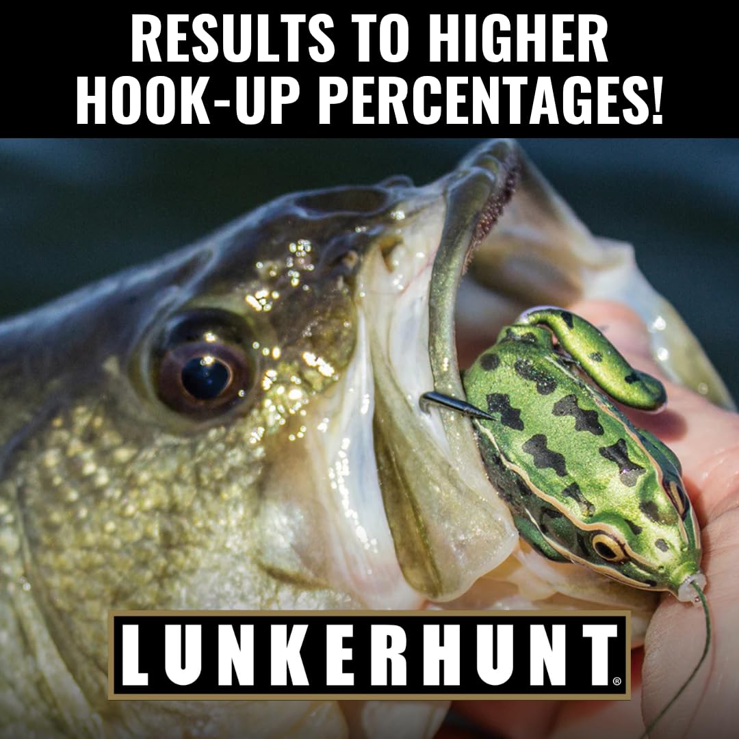 Lunkerhunt - Kit de señuelo de Pesca (Paquete de 3) | 1 Tortuga, 1 Rana, 1 pez Sol | Cebo de Pesca de Agua Superior para Pesca de lubina, anzuelos sin Malas Hierbas