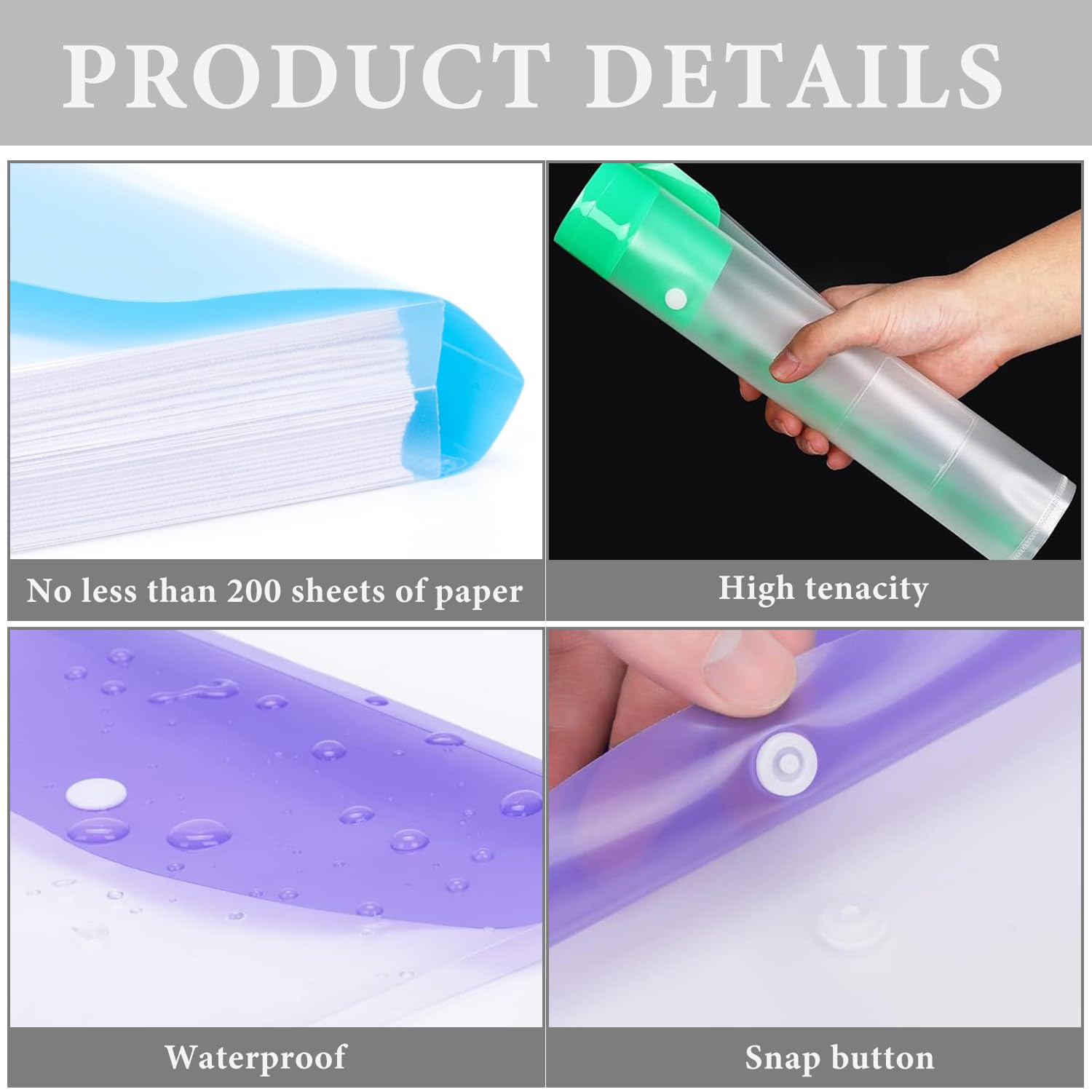 Wallet Folder Document Folder Plastic Wallets - 30 Pack A4 Folders ...