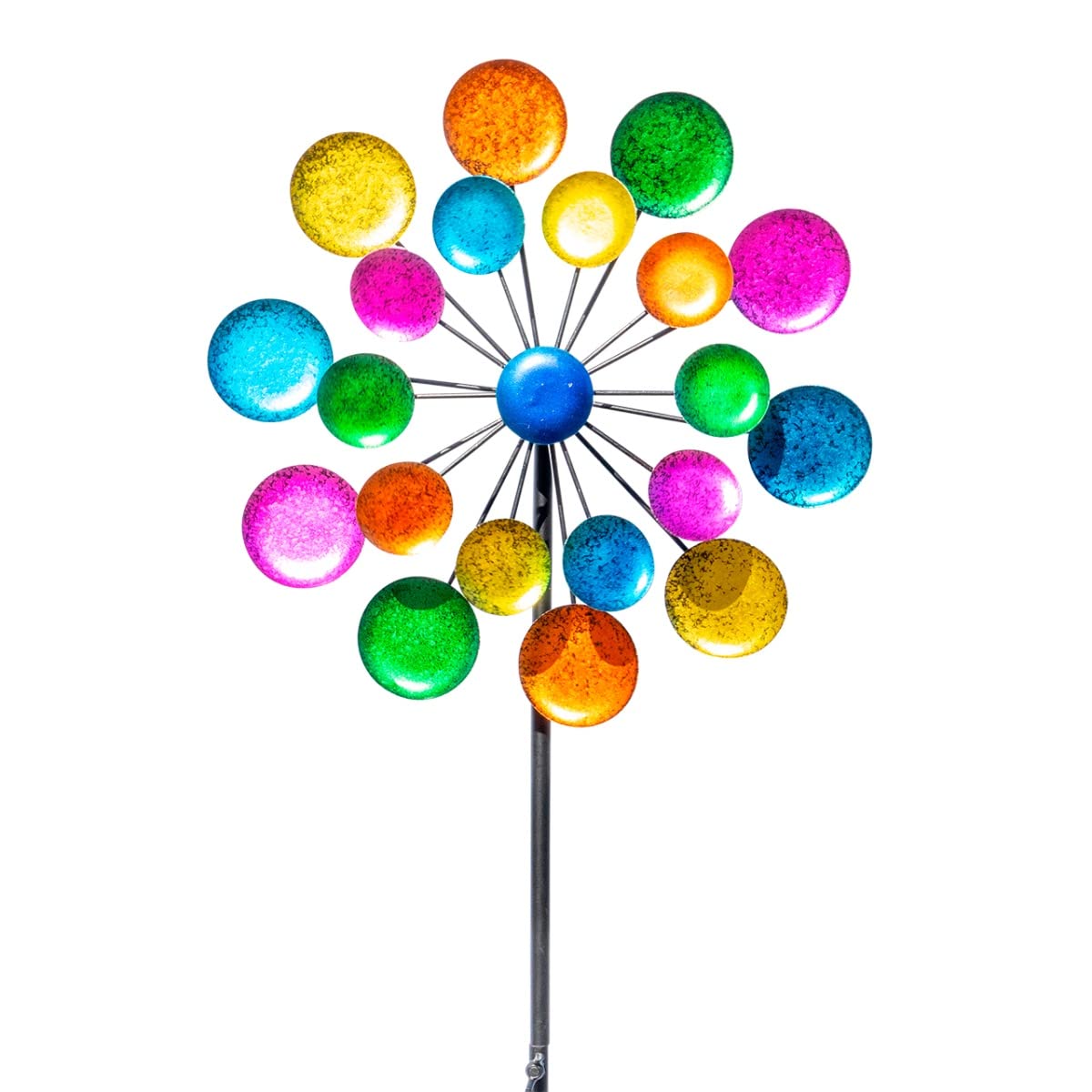 CIM Metalowy wiatrak Galaxy Rainbow 122 cm 32 cm 21 cm dekoracja ogrodowa