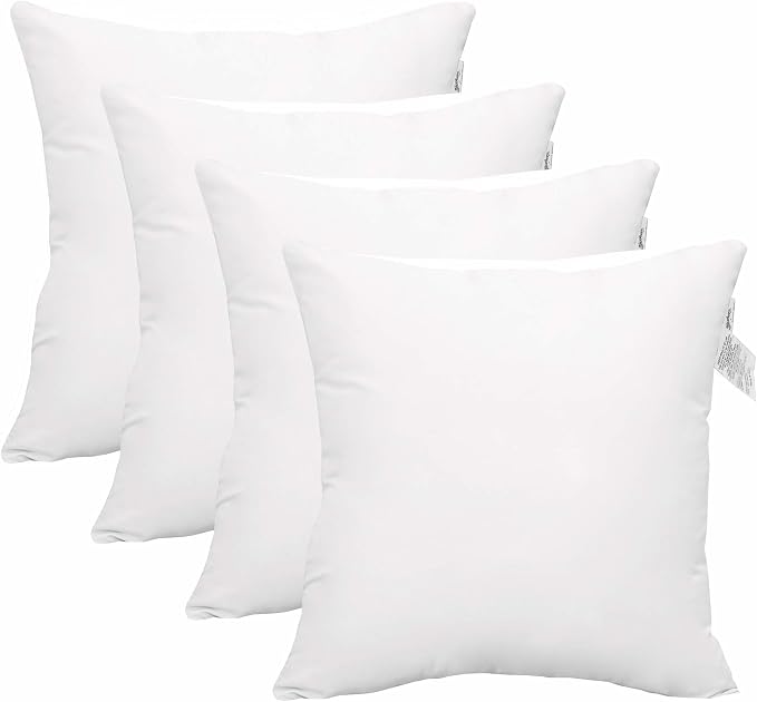 Web qeils 18 x pillow inserts set of 2 white throw with soft yajirushi co jp