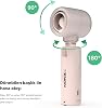 Xenon Smart Portable Mini Hand Fan USB Type-C Rechargeable Ultra Quiet for Travel 5 Speed Stage 14000 rpm Adjustable Head Cooler Fan X6101 (Pink)