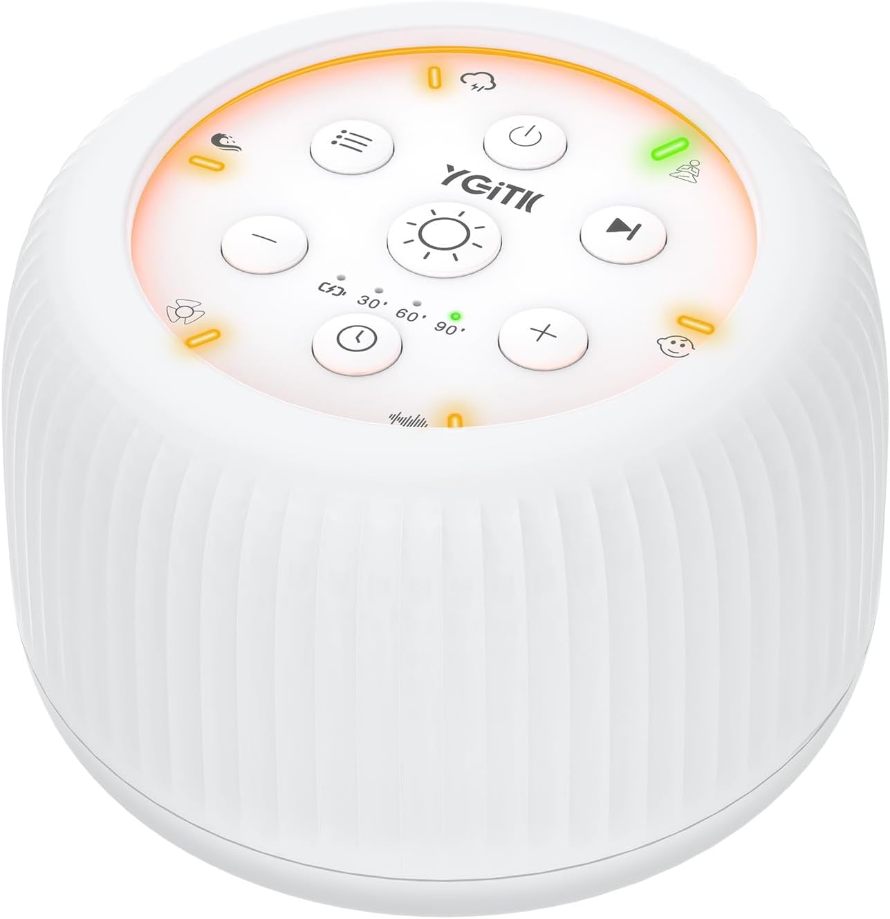 Sound Machine with 30 Soothing Sounds, Reminiscence Operate & Batteries Powered,Child White Noise Machine 30 Quantity Ranges, Sleep Machines for Residence Journey Timer Night time Mild White Noise Sound Machine