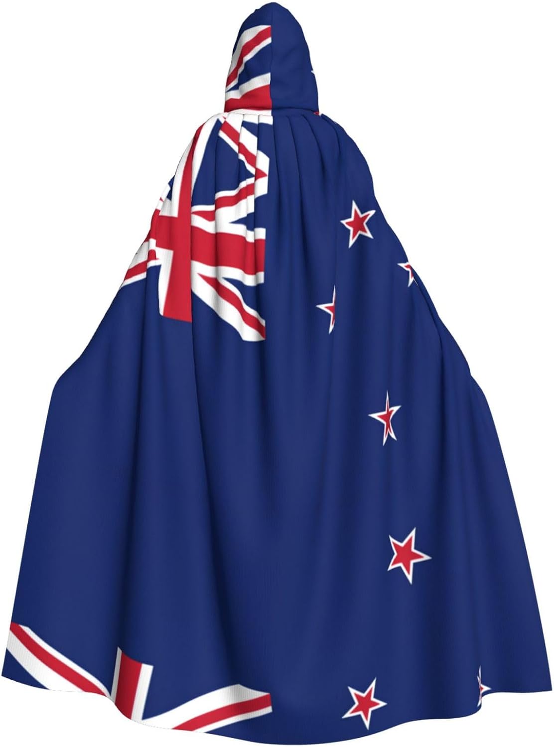 New Zealand Flag Unique Darkness Poncho Shawl - Customizable Wearable Blanket for Women, Perfect Halloween Costume Accessory, Knight, Akatsuki, and More