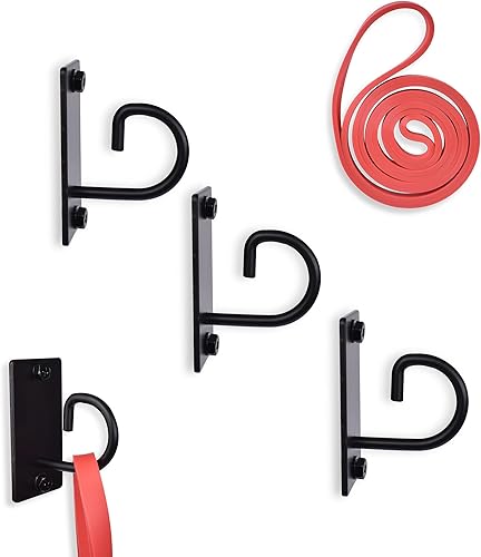 Anclaje de pared de banda de resistencia Paquete de 3 ganchos montados en la pared para bandas de resistencia Anclajes de pared para ejercicio en