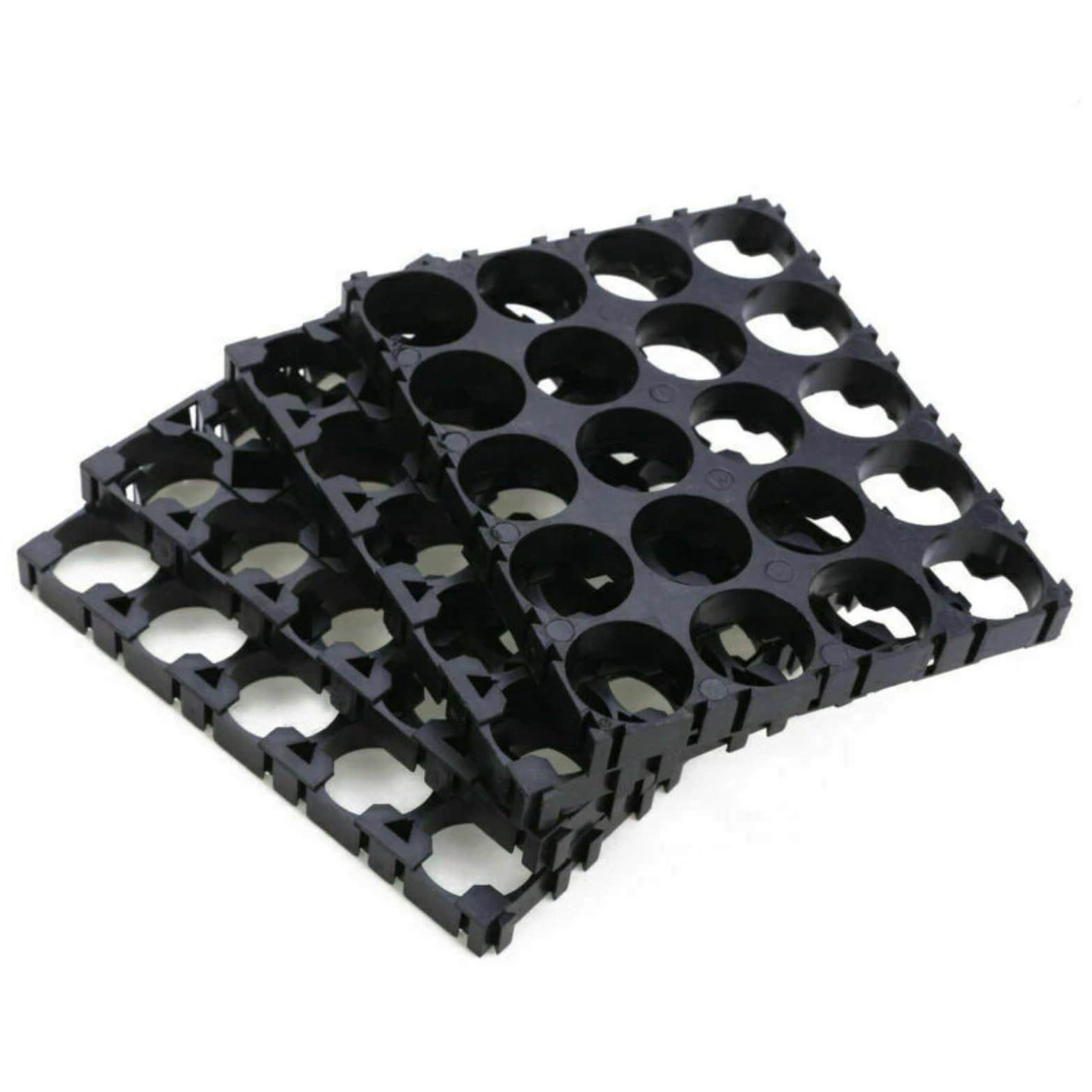 nmc cell spacer, holders [ pack of 4 nos ] for 18650 cells [ 4x5 ] heavy duty hard plastic ideal for making 36v lithium ion battery pack makers or diy hobbiyist,battery packs.