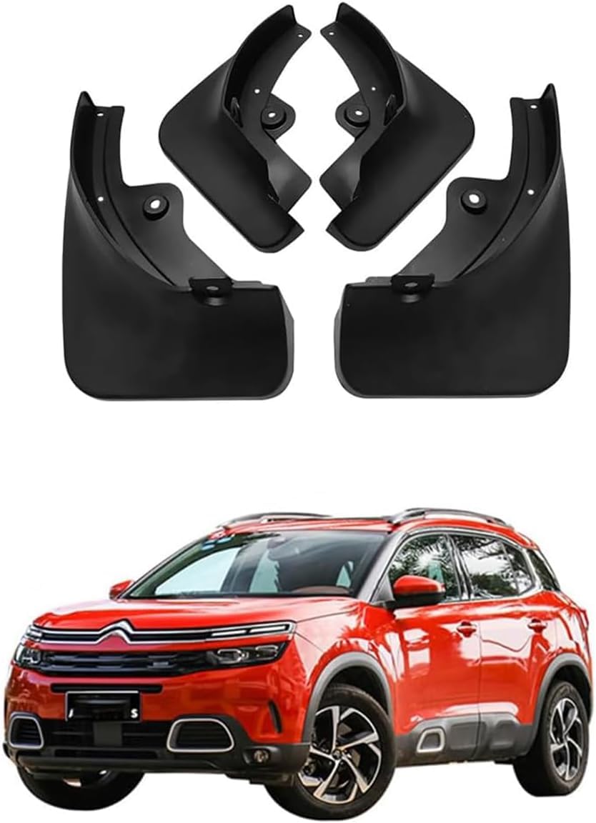 PLAKDFUU Car Mud Flaps for Citroen C5 AIRCROSS 2016-2024, Styling Body Accessories Splash Guards Fender (Set of 4)