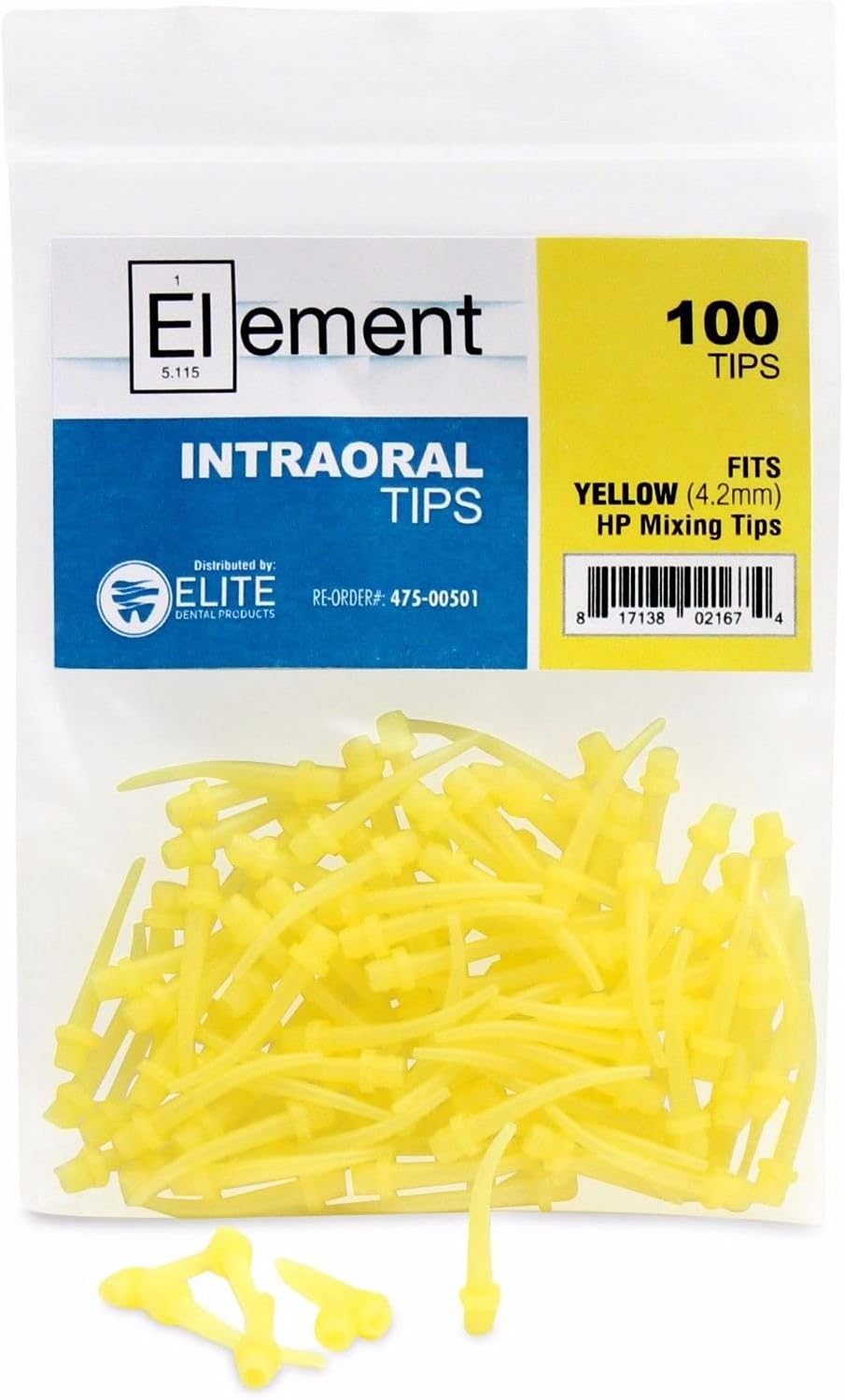 Dental Impression Intraoral Mixing Tips 100 pcs Yellow - by ELEMENT