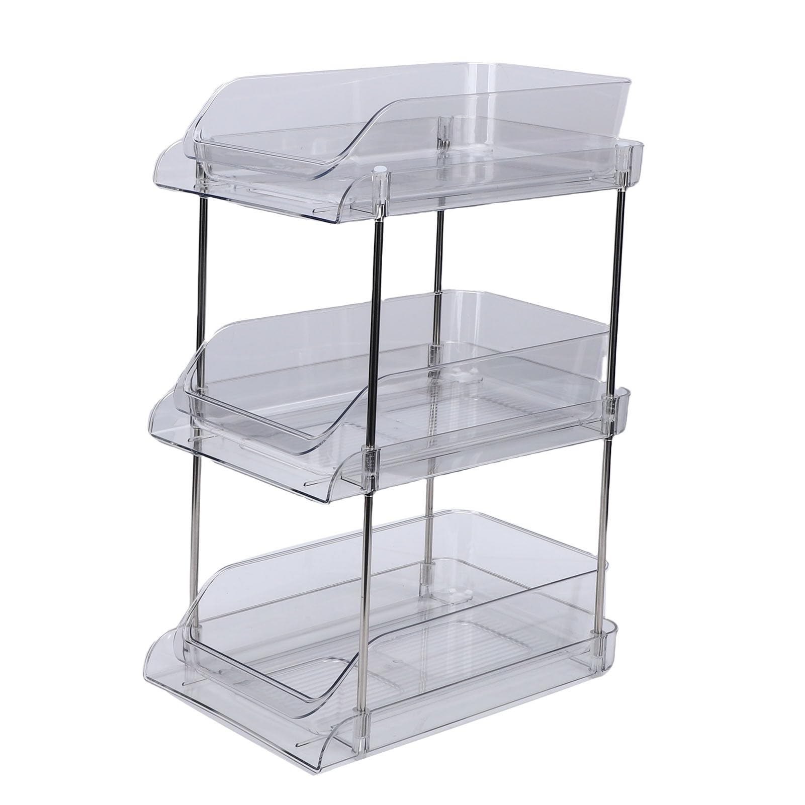 Organizador y almacenamiento debajo del fregadero de 3 niveles, organización extraíble, estante apilable multiusos para cocina, baño, despensa