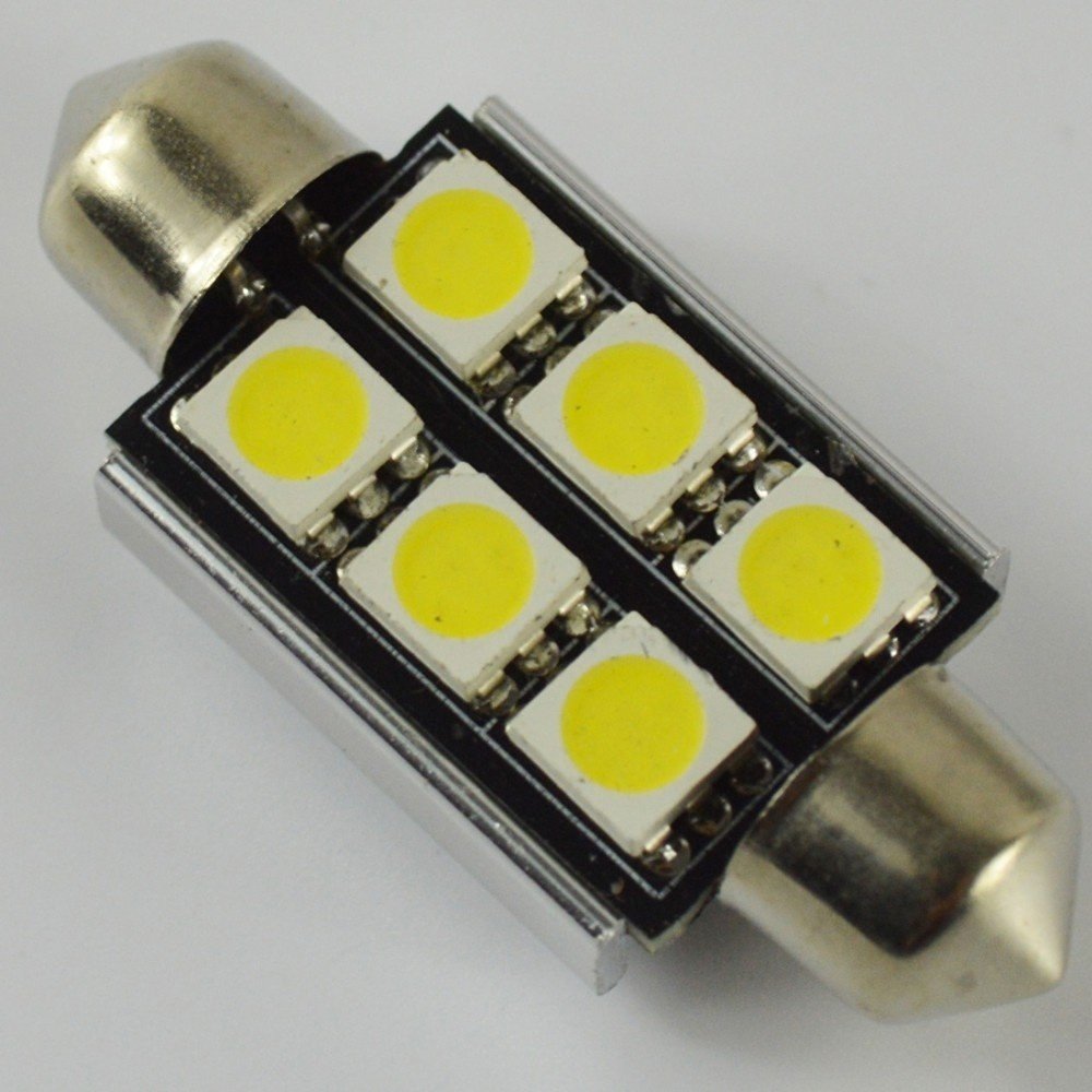 KaTur 10 szt. 36 mm żarówka kopułowa Festoon 5050 SMD 6 LED C5W samochód LED, auto wnętrze drzwi lampa oświetlenie ścieżki 12 V lampa robocza stylizacja samochodu