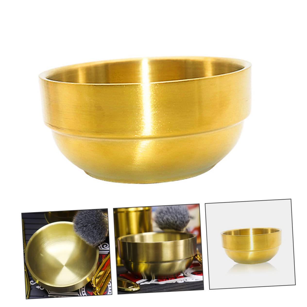Beavorty 3stücke Rasierschale Aus Edelstahl Für Rasierseife Shaving Bowl Für Cremigen Rasierschaum Für Nassrasur Handlich Und Stabil Perfektes Für Männer An Besonderen Anlässen