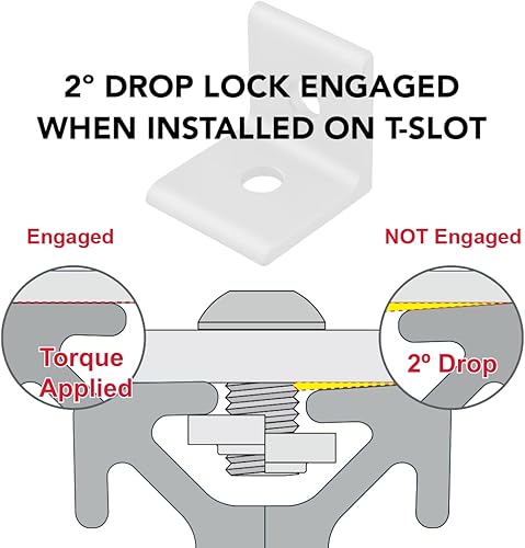 Miniatura 15 de 8020, 4108, 10 Series Aluminio LITE Soporte de esquina interior de 2 agujeros Soporte de ángulo de 90 grados para ranura en T extrusión extrusión