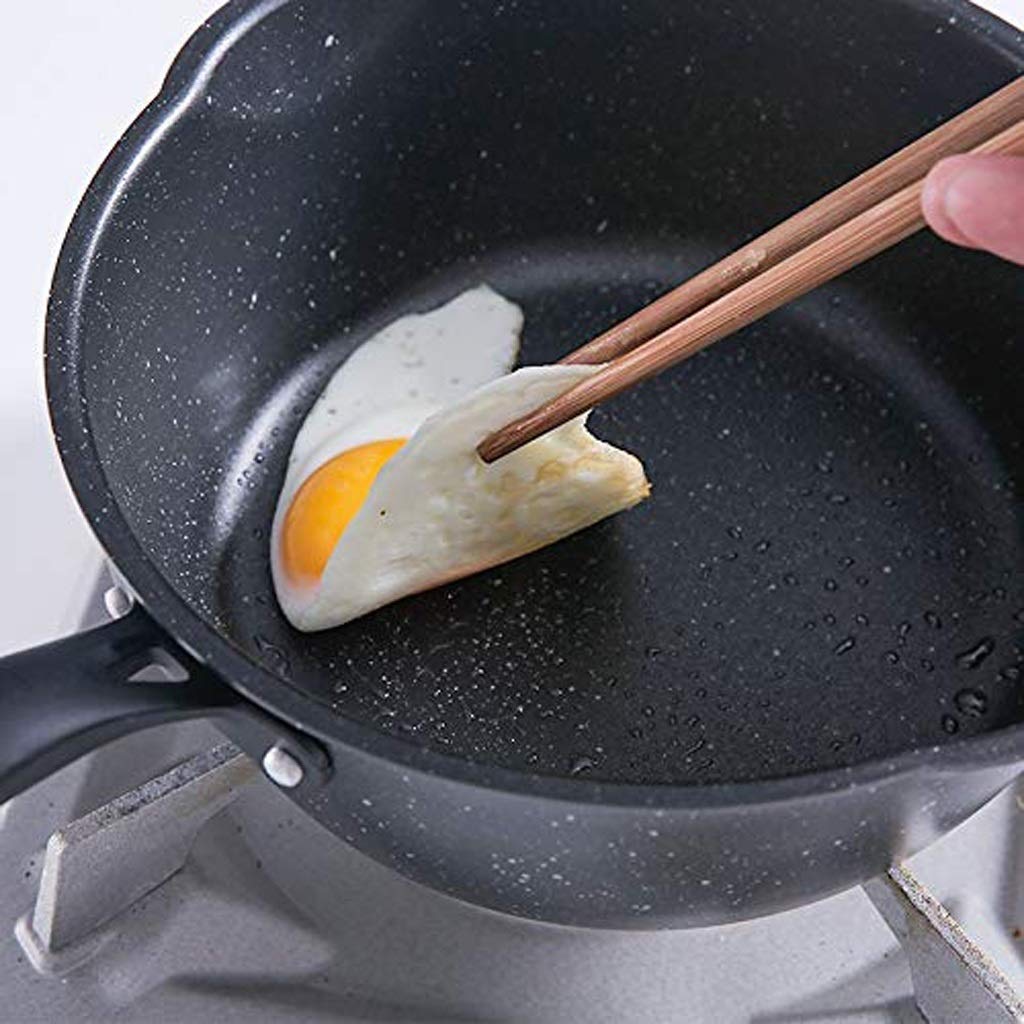 Wok z pokrywką, Wok - Patelnie do mieszania z czerwoną powłoką ceramiczną Crackle, Patelnia Wok z płaskim dnem, Wok kompatybilny z indukcją Nonstick