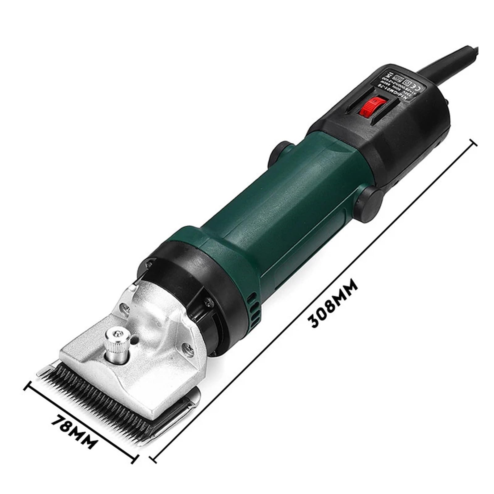 Esquiladora eléctrica eficiente de 690 W con 6 velocidades for ovejas, cabras y caballos, tijeras agrícolas, cortadora de lana Uso múltiple(BLACK)