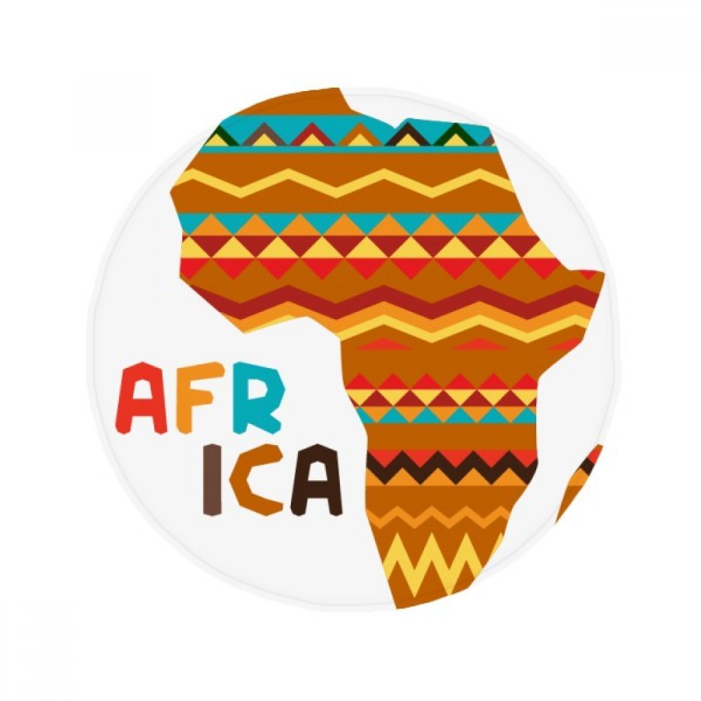 Tapis de sol rond Afrique motifs ethniques, finition haut de gamme