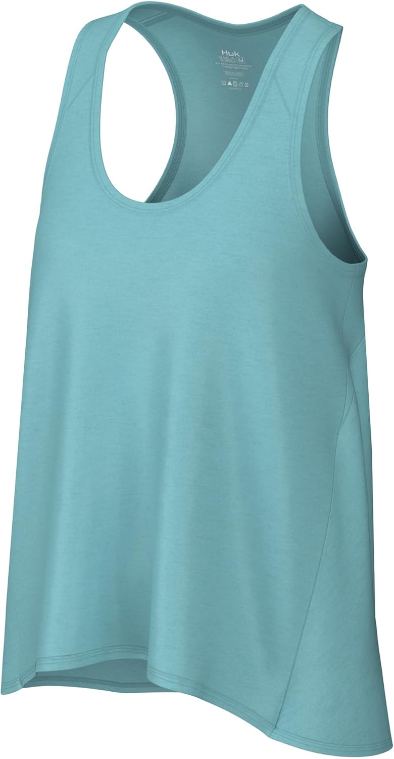 HUK Women's Waypoint Flow Tank, Relaxed Fit Tank Top Shirt for Women