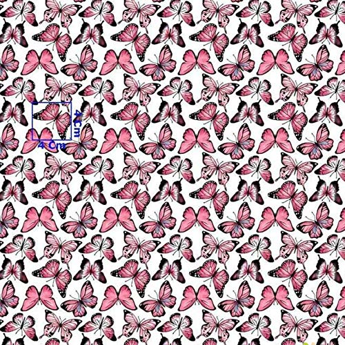 Pingianer - Stoffa 100% cotone, motivo: farfalle