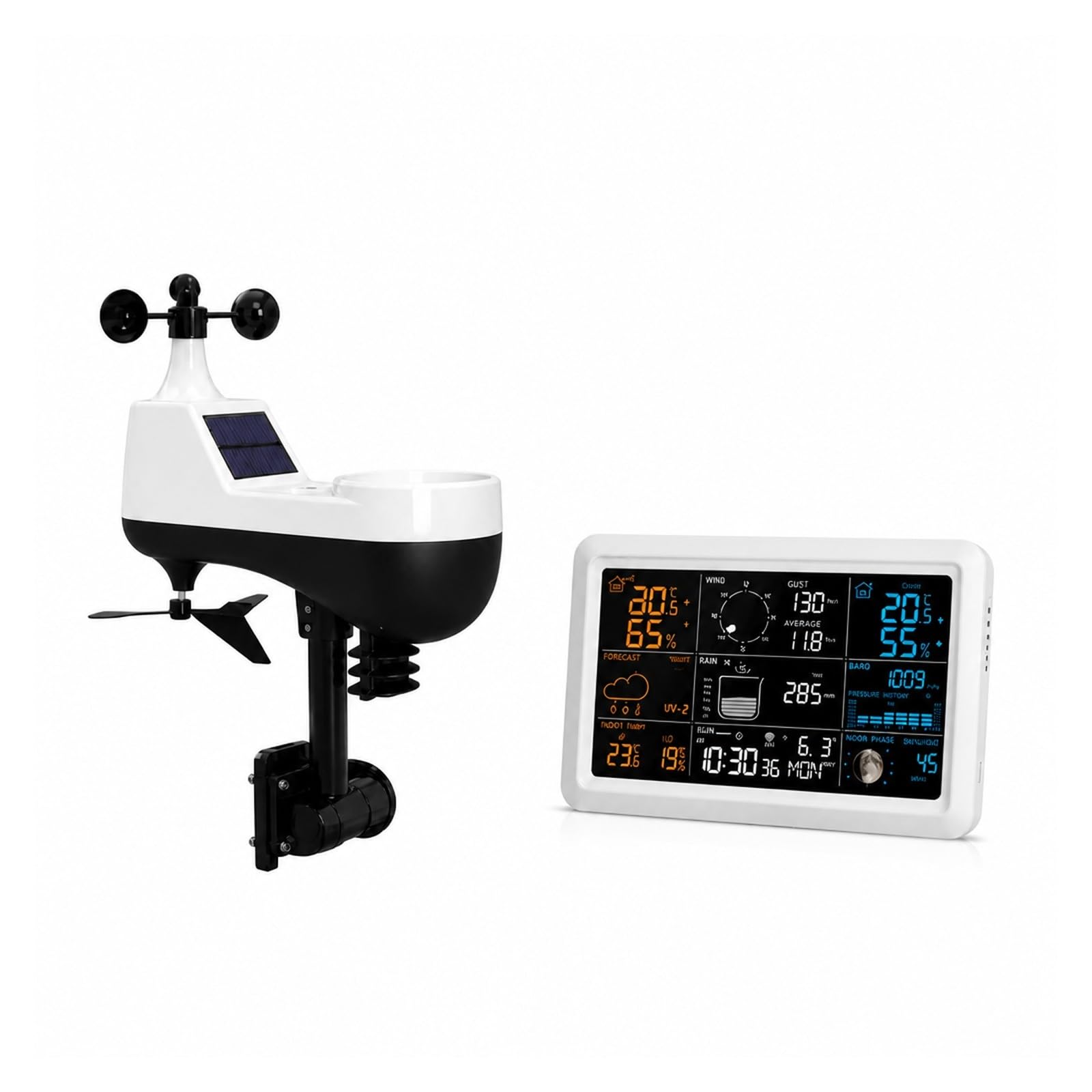 Pluviometro, Sensore Anemometro Per Stazione Meteorologica Wireless(Black)