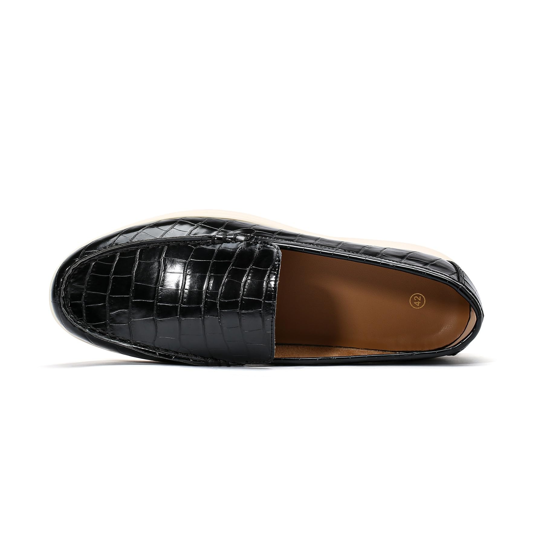 Allthemen Mocasines Hombre Casuales con Estampado de Cocodrilo Elegante Loafers sin Cordones Plano Cómodo
