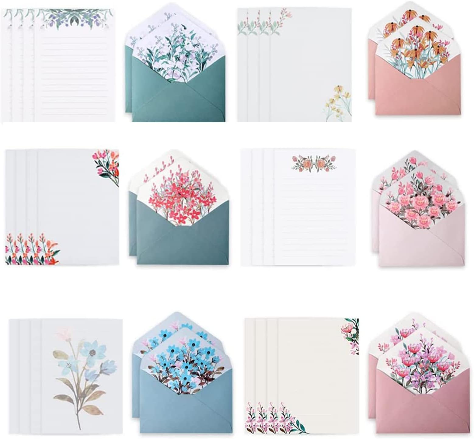 36 Stücke Briefpapier Mit Umschlag,Briefpapier Set,Briefpapier Mit
