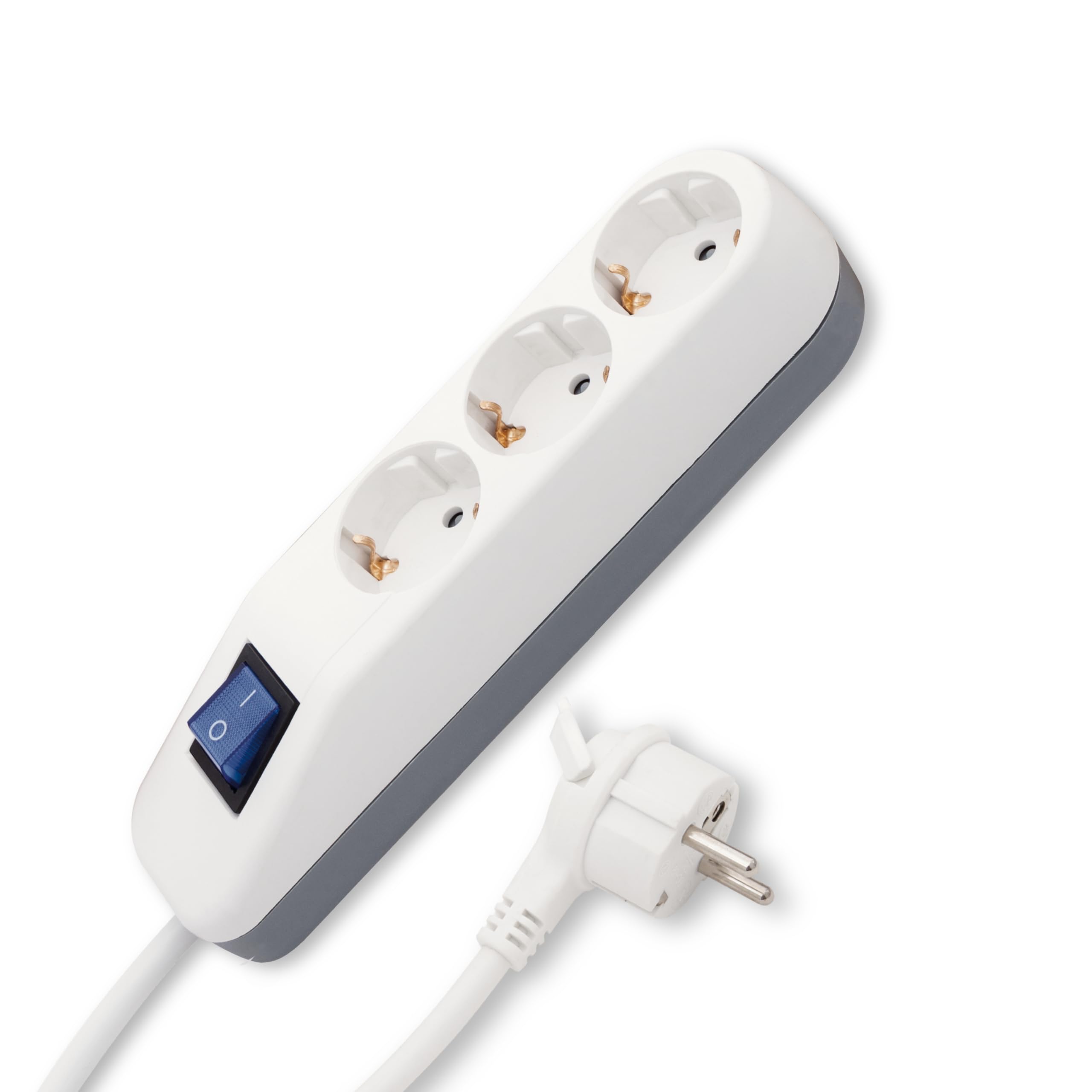 REV Listwa zasilająca Ice – gniazdo wielokrotne, 3680 W, 5 m, biała