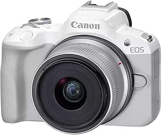 Canon EOS R50 Mirrorless Camera with RF-S18-45mm f/4.5-6.3 is STM Lens (24.2 MP) for Video Vlogging - White