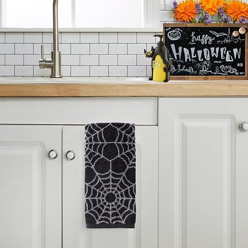 Miniatura 5 de SKL Home Toalla de mano Spider Webs, paquete de 2
