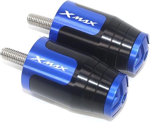 PUCIO for Yamaha Xmax 125 250 300 400 X MAX 2017 Motorcycle Handlebar Grips Handle Bar Ends Plug Anti Vibration (Color Blue, Size Normal)