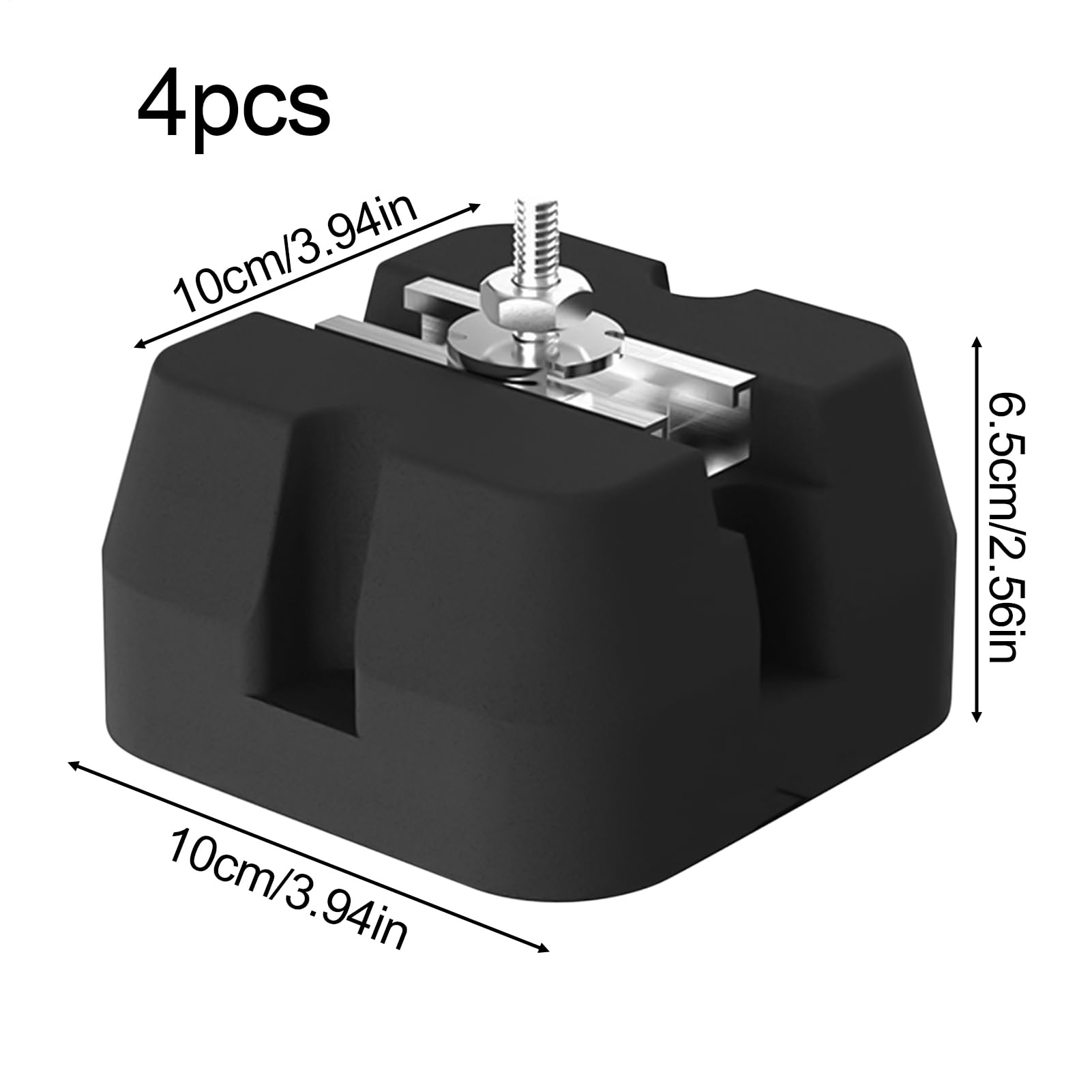Almohadillas De Goma Para Aire Acondicionado Split Bases Para Aire | Alfombrilla Antivibraciones Soporte en Suelo para Instalación Exterior 4 Piezas