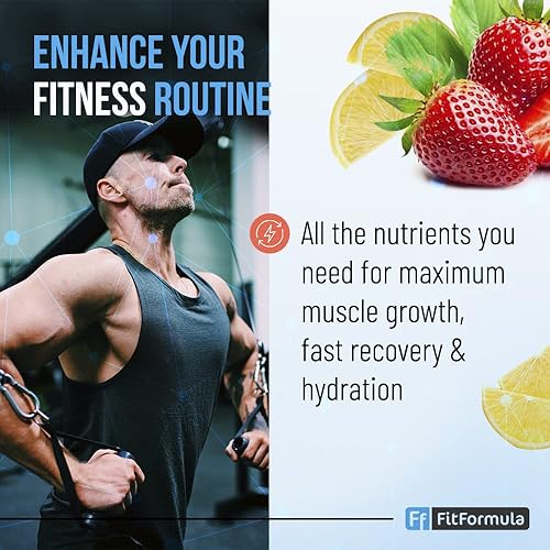 Miniatura 2 de PostFormula - Bebida de recuperación después del entrenamiento - Bebida hidratante con sabor a fresa después del entrenamiento llena de vitaminas