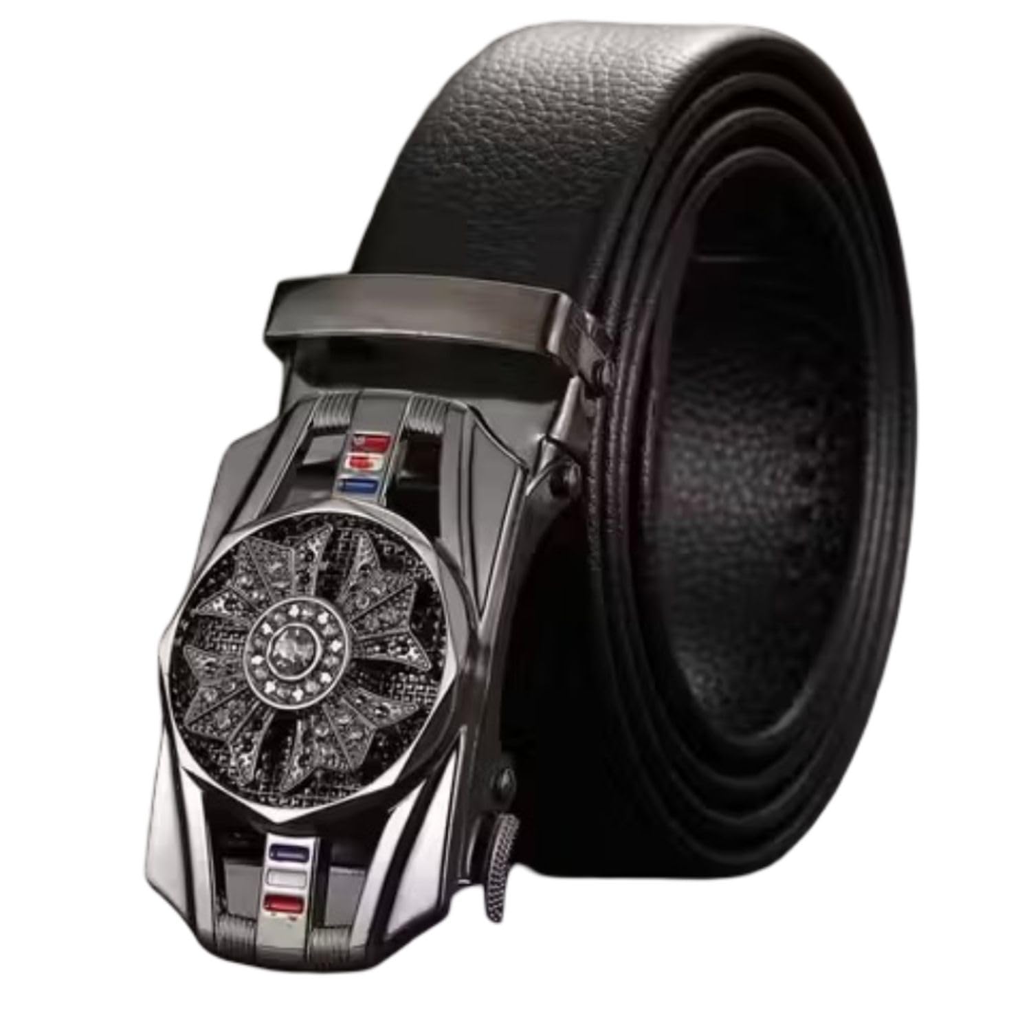 Men’s Automatic Belt | PU Leather | Stylish Spinning Buckle | Trim-to-Fit Autolock Belt for Office, Casual & Formal Wear-image-19