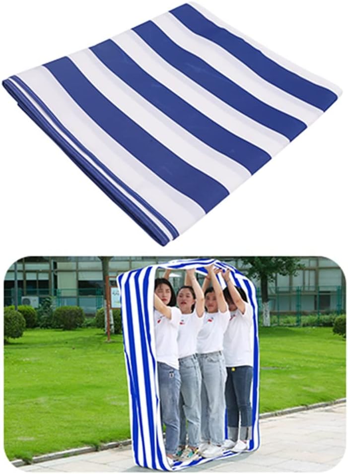 Playing Run Mat Blue Striped Oxford Running Mat, Teamwork Game Props, Funny Games Props (Size : Kids-8M//26FT)