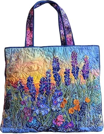 Vintage Quilted Cotton-Blend Tote Bag