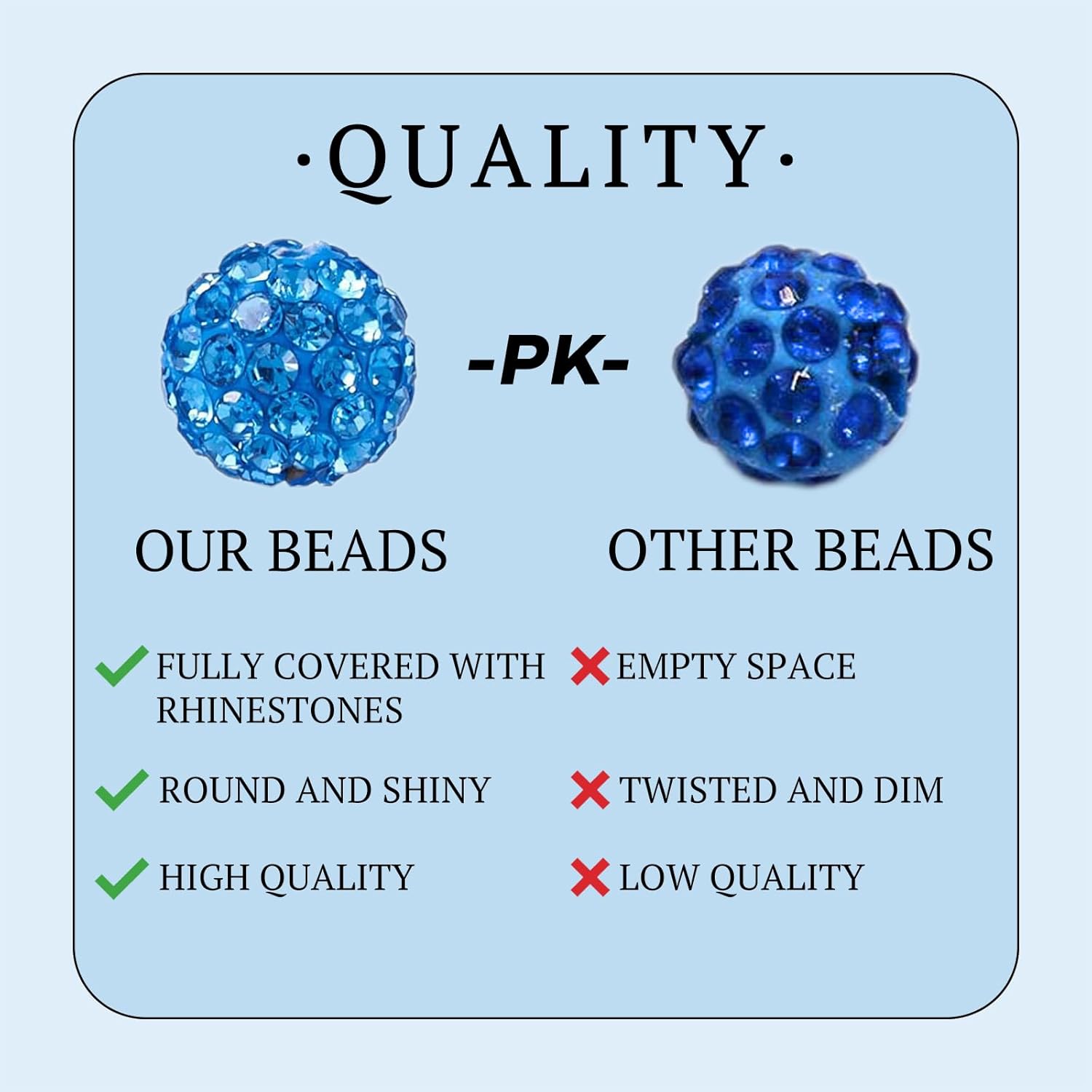 10mm Grade A Teal Rhinestone Beads for Baseball Necklace-Round Disco Ball Bead Rhinestone Clay Beads for Earring Jewelry Making,Necklace Bracelet,DIY Craft Supplies(100 pcs) - Image 4