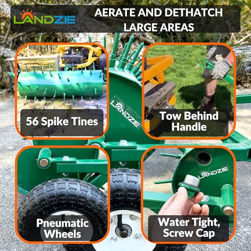 Image of Landzie - Tow Behind Lawn Aerator, Spike Roller Aerator
