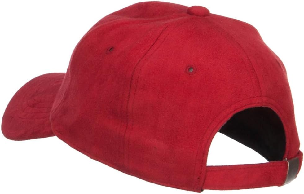 Structured Faux Suede Cap - Red OSFM