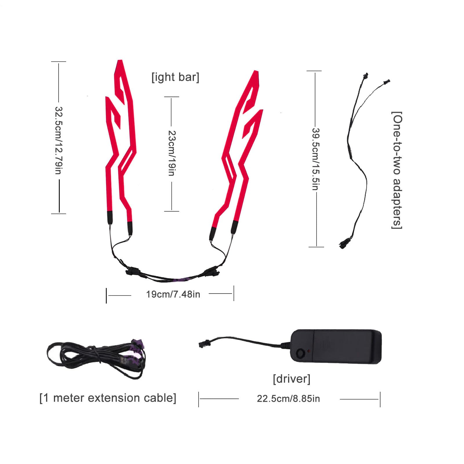 Luce per casco moto – 380 x 35 mm striscia LED in PVC, per modalità segnale impermeabile | per la guida notturna, sicurezza dei caschi da bicicletta, miglioramento della visibilità
