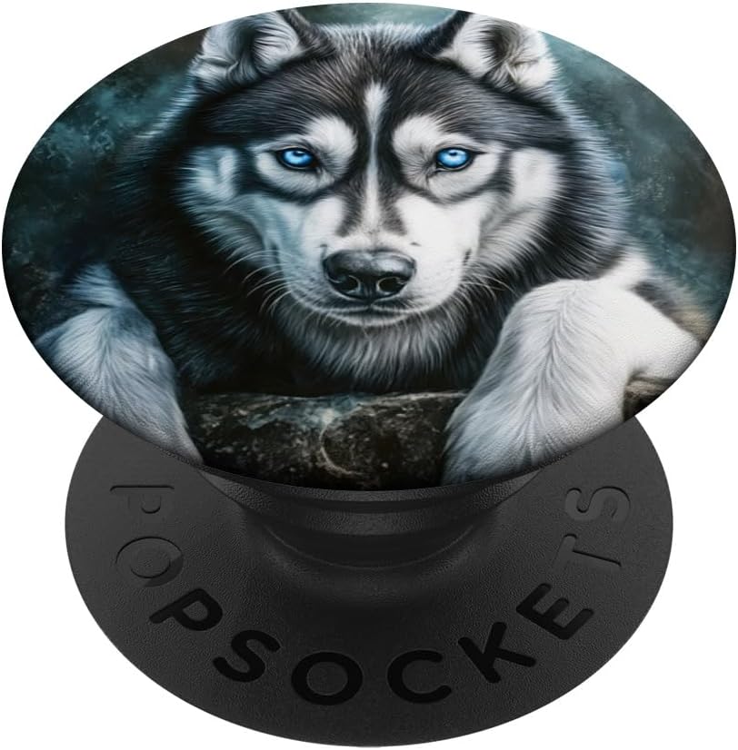 Siberian Husky Puppy Portrait PopSockets Adhesive PopGrip