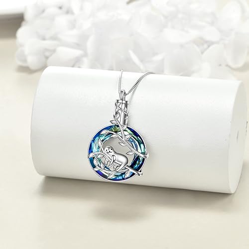 Miniatura 6 de POPKIMI Sloths Gifts for Women S925 Sterling Silver Sloth Pendant Necklace Memorial Jewelry Gifts Birthday Christmas