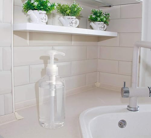 Miniatura 6 de Dedoot - Dispensador de botellas con bomba de 10 onzas, dispensador de botellas vacías transparentes para champú, loción y jabón de lavado